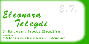 eleonora telegdi business card